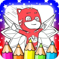 Pj super heroes coloring mask