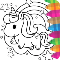 Glitter Unicorn Coloring Pages