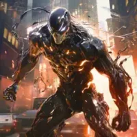 Evil Superhero black web alien