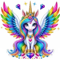 Unicorn Coloring Book Glitter