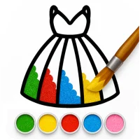 Glitter Dress Coloring Game