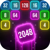 X2 Number Merge - Neon 2048