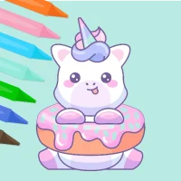 Kawaii Glitter Coloring book