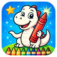 Dinosaur Coloring Game Book