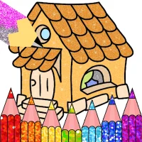 Glitter House Coloring Game