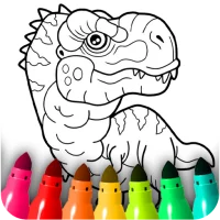 Dinosaur Coloring Book Glitter