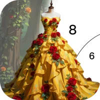 Gown Color - Paint by Number