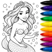 Mermaid games:Mermaid Coloring